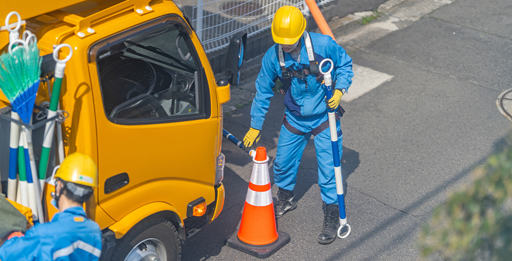 掘削作業の風景